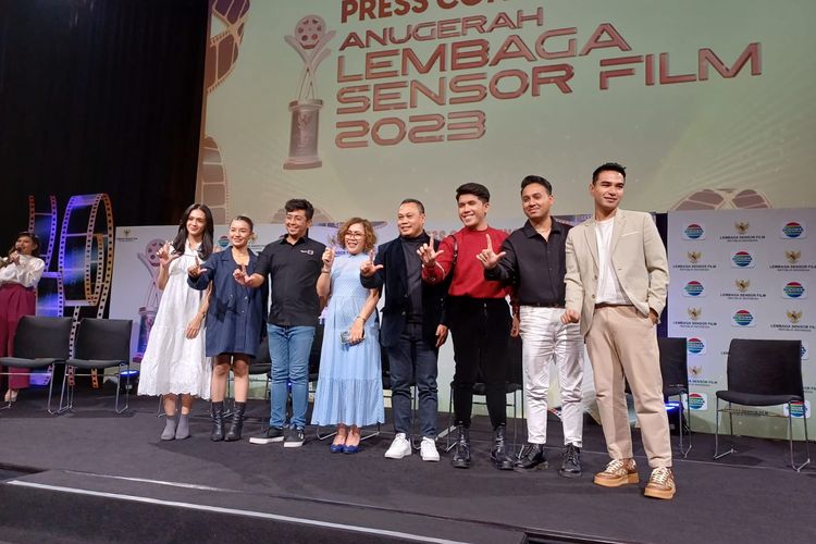 Jumpa pers Anugerah Lembaga Sensor Film 2023 yang digelar di Senayan, Jakarta Pusat, Senin (11/9/2023). 