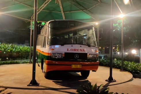 Bus Jadul PO Lorena Mejeng di Salah Satu Taman Bogor