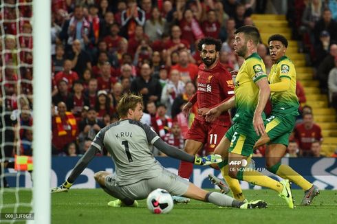 Babak Pertama Norwich Vs Liverpool, Skor Kacamata Mewarnai Turun Minum