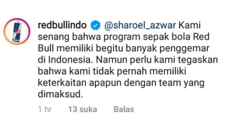 Red Bull Indonesia beri tanggapan soal kehadiran RB Depok FC di Indonesia