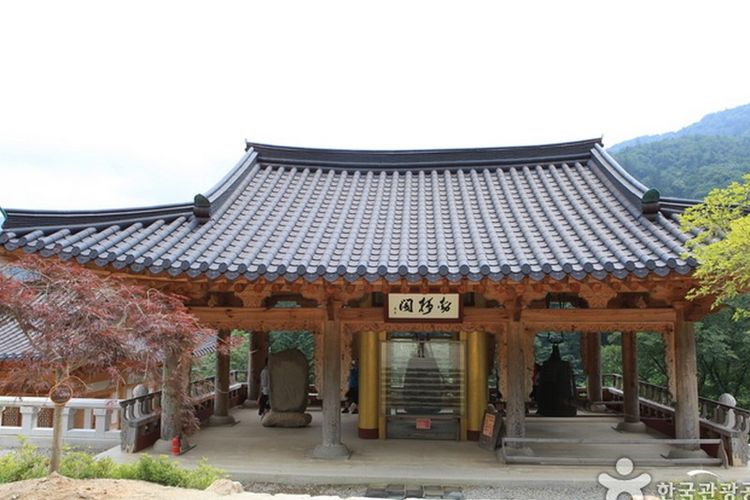 Kuil Budha Weoljeongsa di Pyeongchang, Korea Selatan 