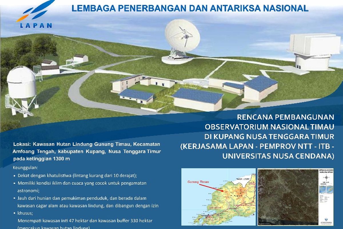 Situs Observatorium Nasional dan Taman Nasional Langit Gelap di Kupang, NTT.