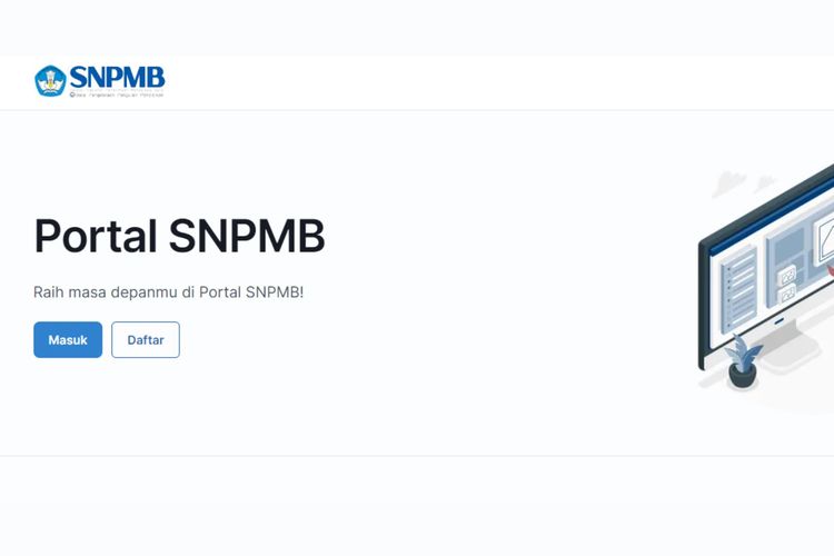 Tangkapan layar laman SNPMB 2024.