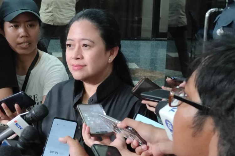 Ketua DPP PDI-P Puan Maharani ditemui di Gedung High End, Jakarta Pusat, Rabu (25/10/2023).