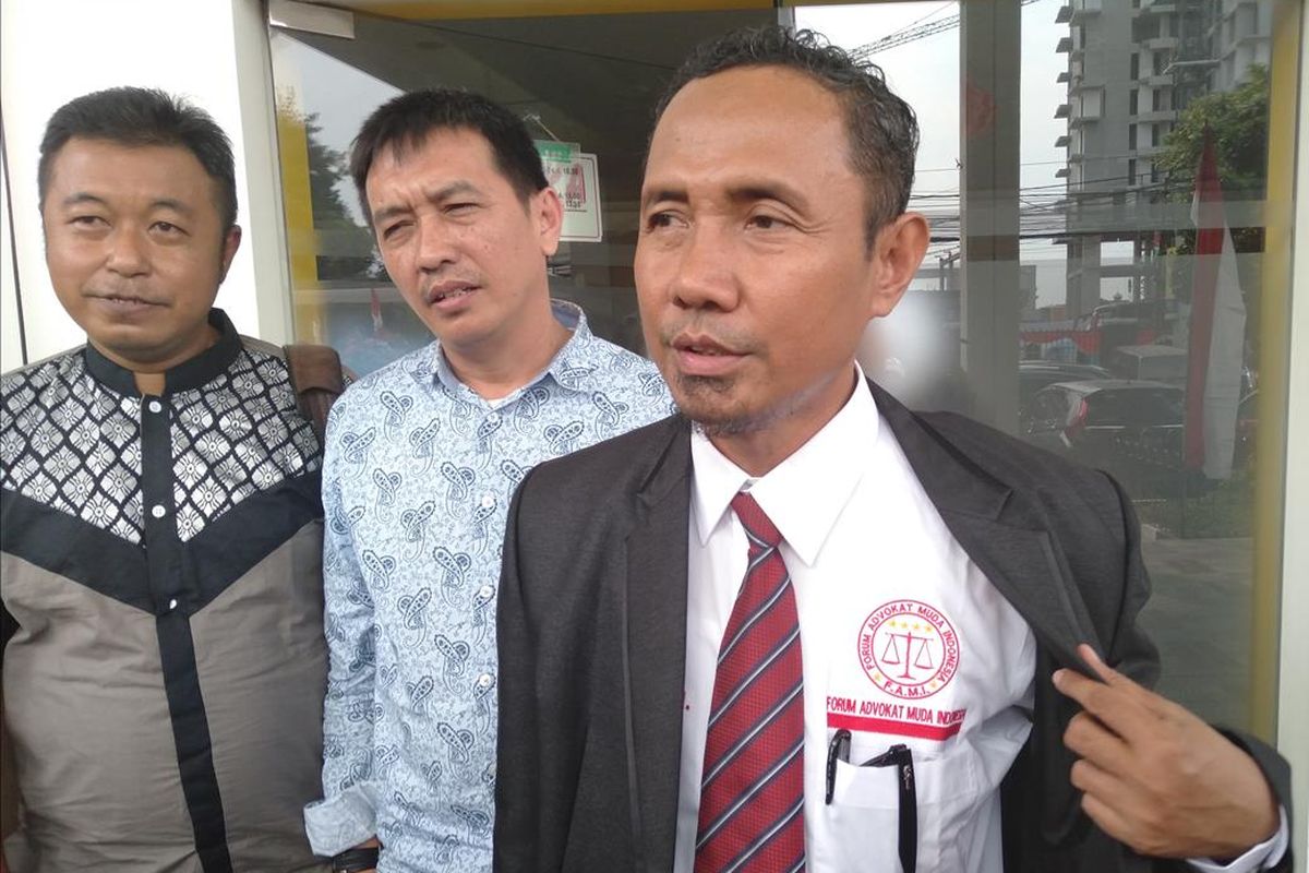 Ketua FAMI, Zenuri Makroji di Pengadilan Negeri Jakarta Selatan, Rabu (7/8/2019)