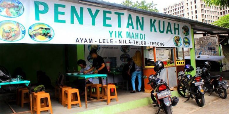 Penyetan Kuah Yik Mahdi di Yogyakarta.