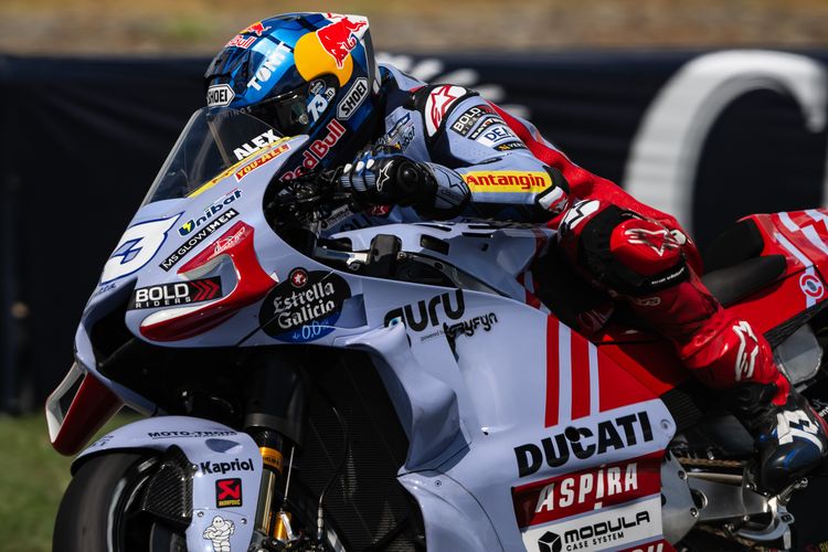Alex Marquez saat berlaga pada MotoGP Thailand 2023