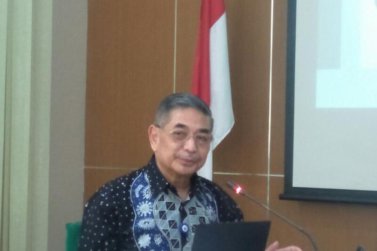 Kepala Lembaga Biologi dan Pendidikan Tinggi Eijkman Kementerian Riset dan Teknologi, Amin Soebandrio di Kantor IDI, Jakarta Pusat, Jumat (13/3/2020)