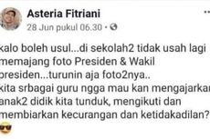 Pemilik Akun Facebook yang Usulkan Tak Pasang Foto Presiden dan Wapres di Sekolah Sudah Akui Perbuatannya