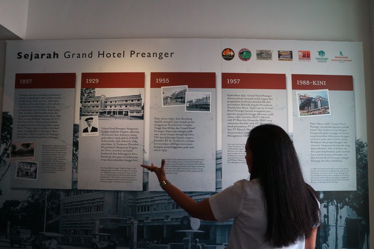 Sejarah Grand Hotel Preanger yang tertera di Museum Preanger