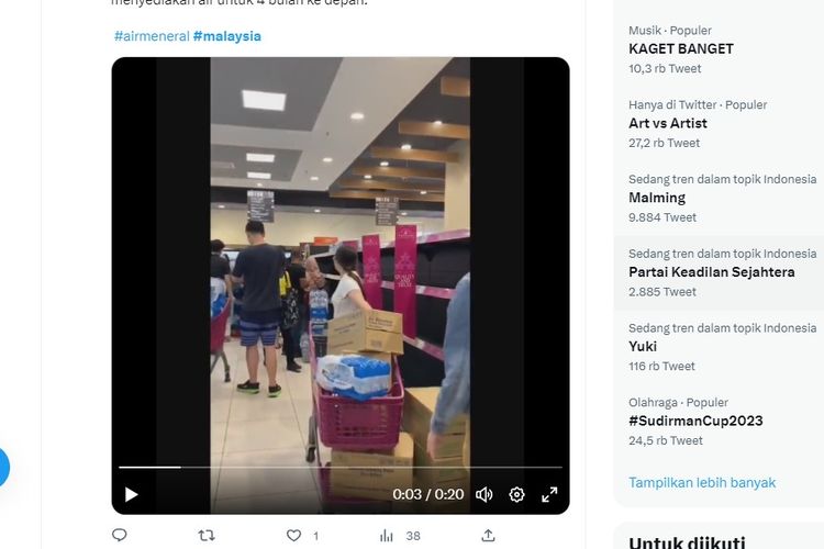 Warga Malaysia Berebut Air Minum di Supermarket, Ini Penyebabnya