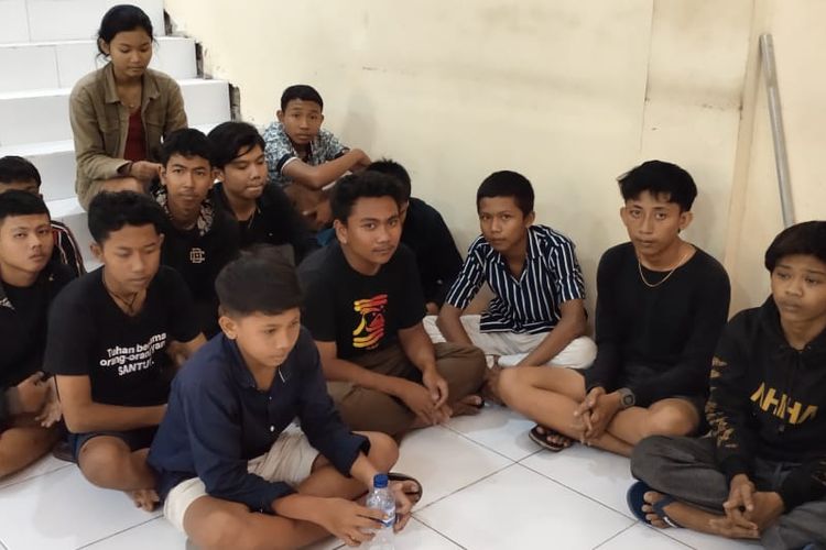 13 Anggota geng motor diamankan Polisi, Minggu (1/12/2019) dini hari.