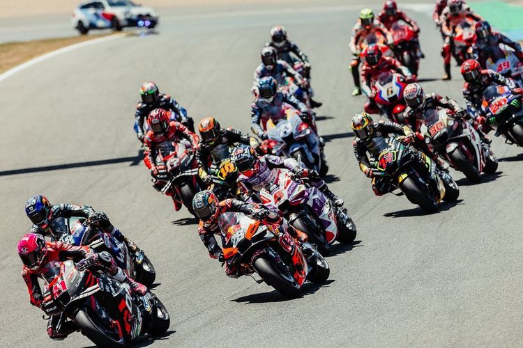 Dani Pedrosa saat berlaga pada MotoGP Spanyol 2023 di Sirkuit Jerez