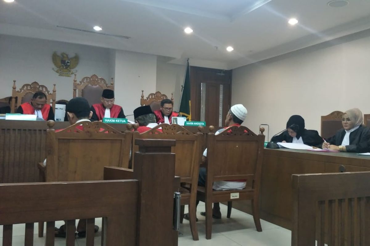 Kondisi sidang dakwaan untuk terdakwa kerusuhan 21-22 Mei di Pengadilan Negeri Jakarta Pusat, Senin (16/9/2019).