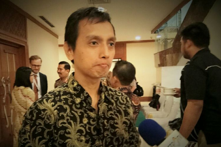 Direktur Imparsial‎, Al Araf ditemui disela acara Pembukaan Workshop Peran Polri dalam Melindungi Kebebasan Beragama dan Berkeyakinan di Wilayah Hukum Polda Metro Jaya dan Polda Banten” yang digelar di Hotel Grand Sahid Jaya, Jakarta, Senin (28/8/2017).