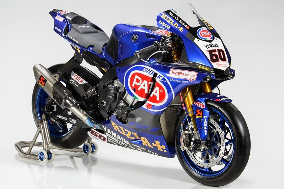 YZF-R1 yang digunakan tim WorldSBK Pata Yamaha pada 2017.