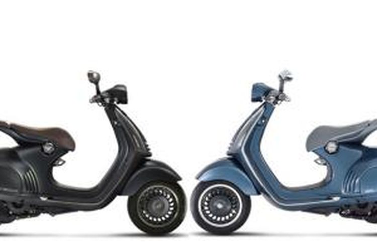 Vespa 946 Emporio Armani (kiri) dan Vespa 946 Bellissima (kanan).