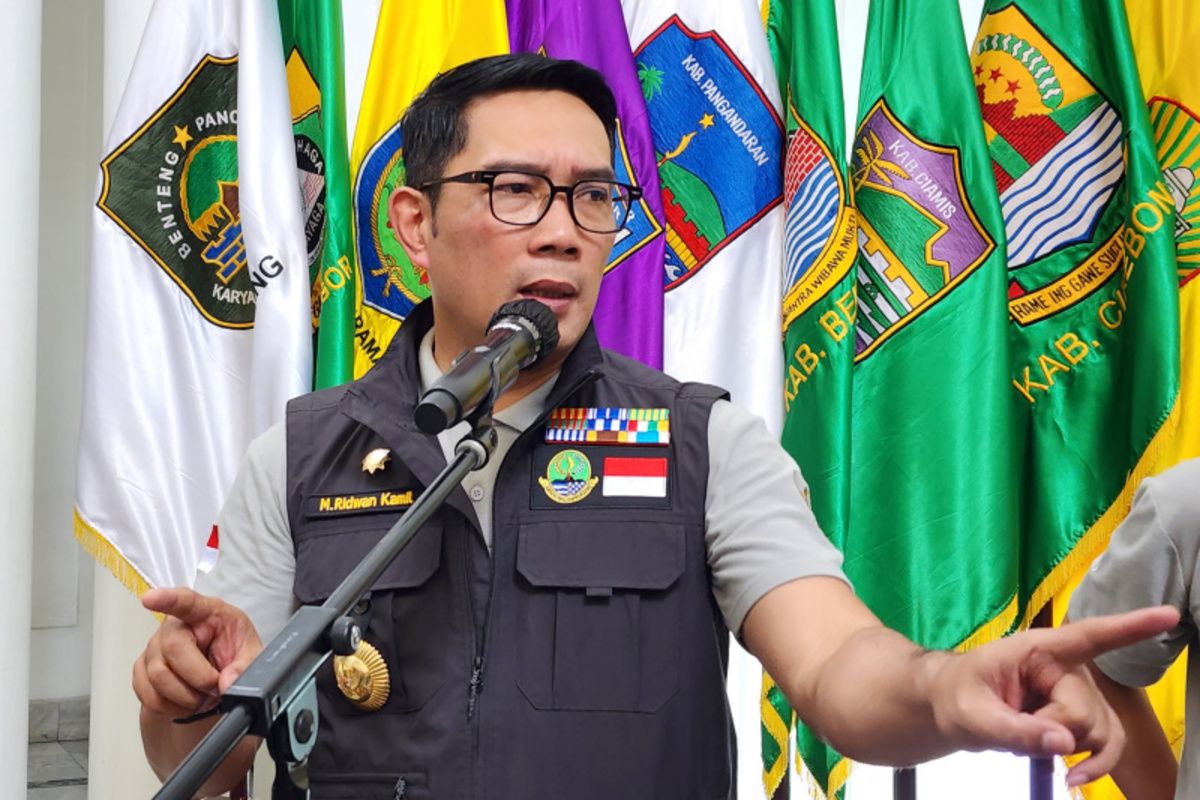 Gubernur Jawa Barat Ridwan Kamil saat melakukan konferensi pers di Gedung Sate, Kota Bandung, beberapa waktu lalu.