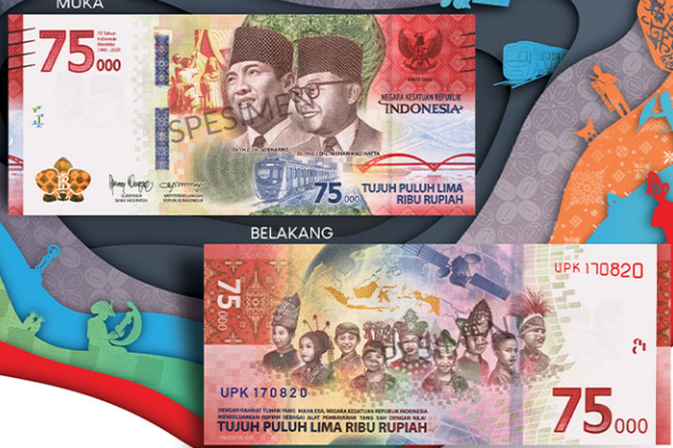 Special Rp. 75.000 bills to mark Indonesias 75th anniversary