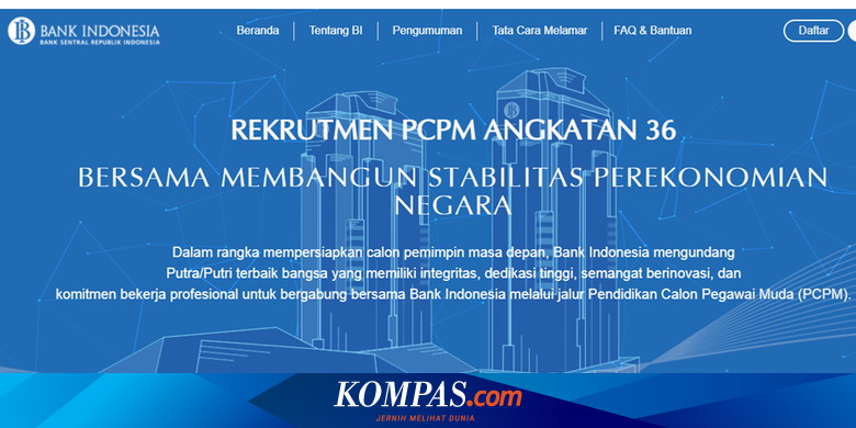 Bank Indonesia Buka Lowongan Calon Pegawai Muda, Ini Syarat ...