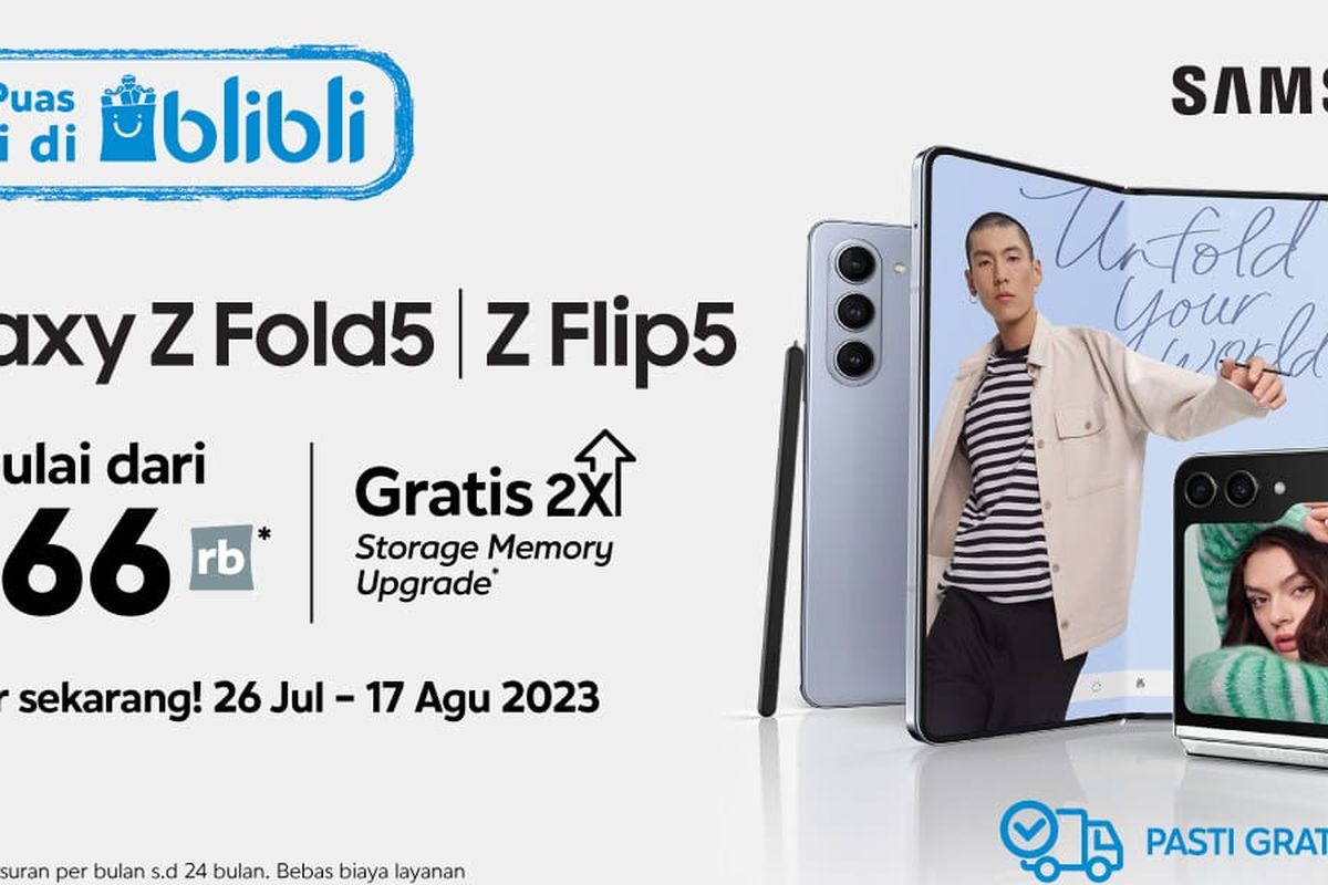 Cara Pre Order Galaxy Z Fold5 dengan Bonus Jutaan Rupiah di Blibli