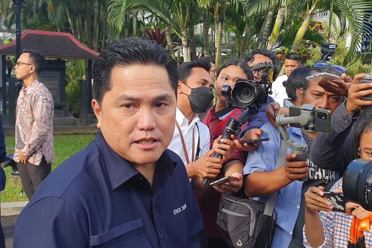 Menteri BUMN Erick Thohir di Pendopo Agung Royal Ambarrukmo, Jumat (9/12/2022).
