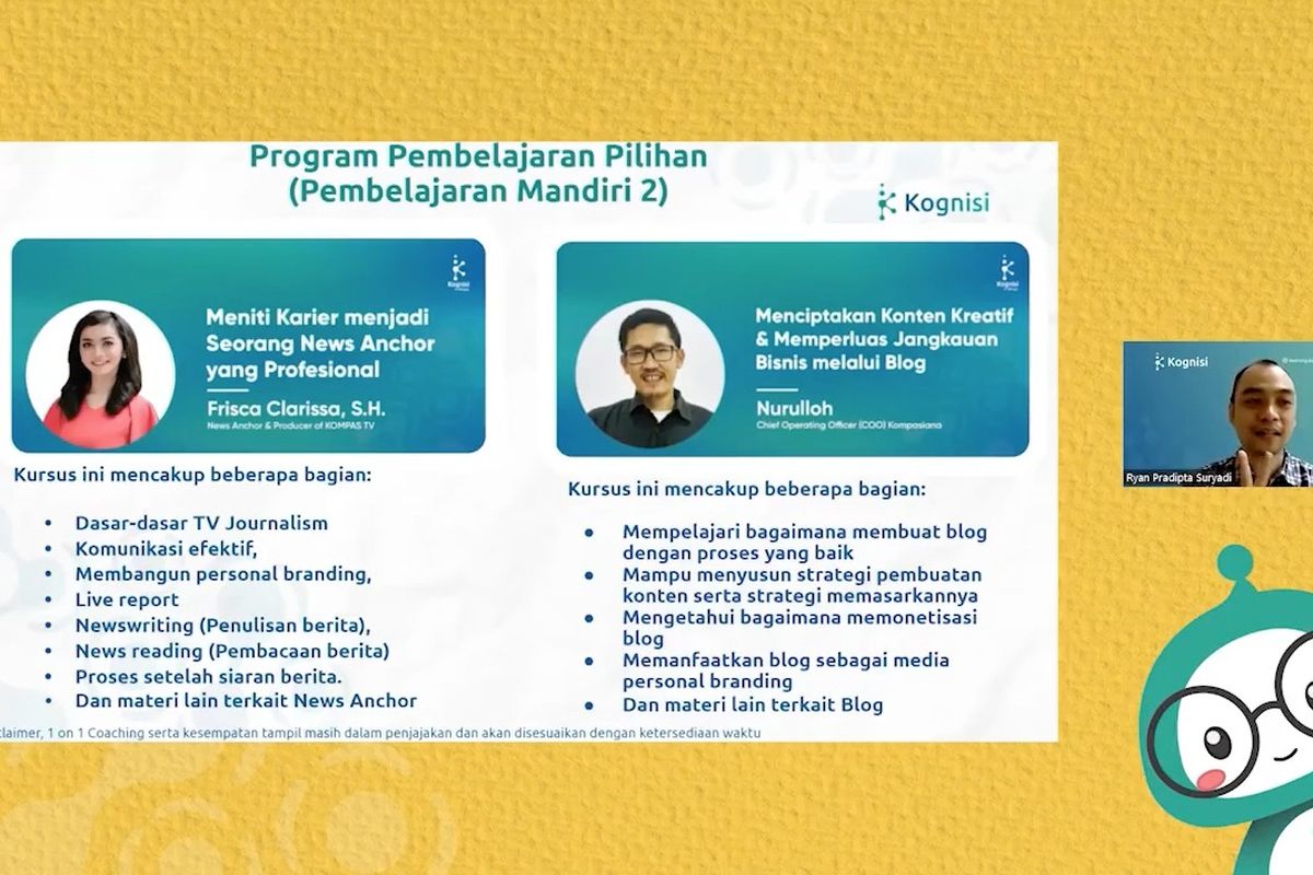 Keterangan Foto: Pertemuan pertama dari Jurnalisme Berkebangsaan bersama Learning Course and Content Lead Growth Center Ryan Pradipta Suryadi
