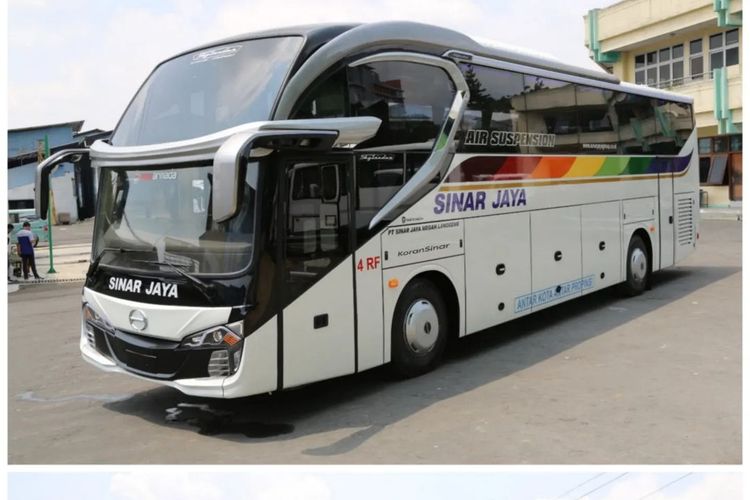 Bus baru PO Sinar Jaya Pakai Bodi Skylander 22
