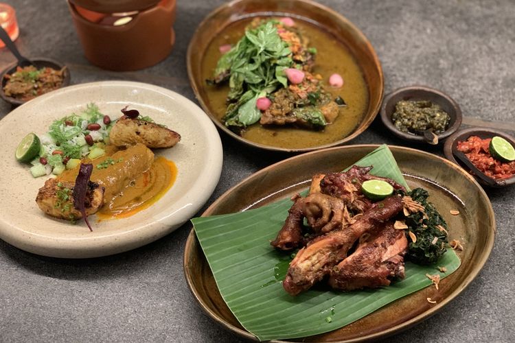 Aneka hidangan khas Indonesia di restoran TAMU Jakarta Selatan.