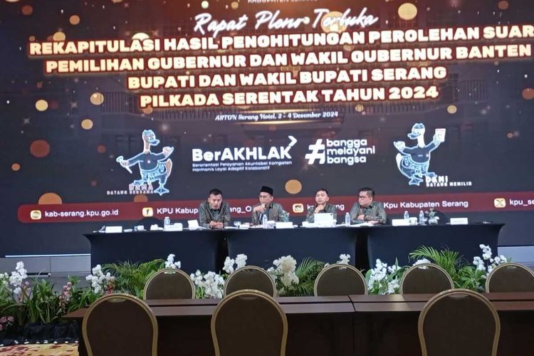 Hasil Rekapitulasi KPU Pilkada Serang: Istri Mendes Ungguli Putra Ratu Atut