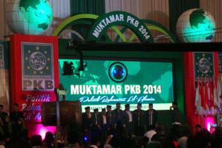 Suasana acara Muktamar Partai Kebangkitan Bangsa 2014 di Surabaya, Jawa Timur, Minggu (31/8/2014).