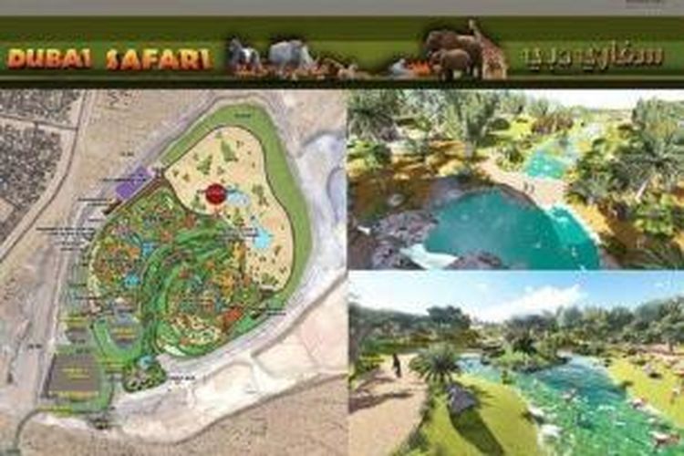 Dubai Safari akan menampung lebih dari 1.000 binatang di atas lahan seluas 119 hektar.