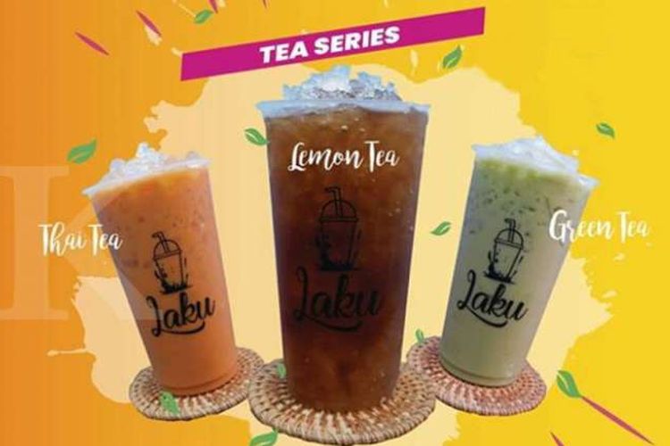 Minuman kekinian tea series dari Laku.idn