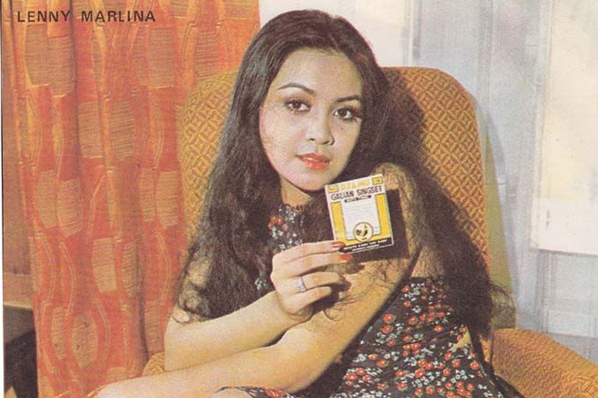 Aktris dan model populer era 70an Lenny Marlina.