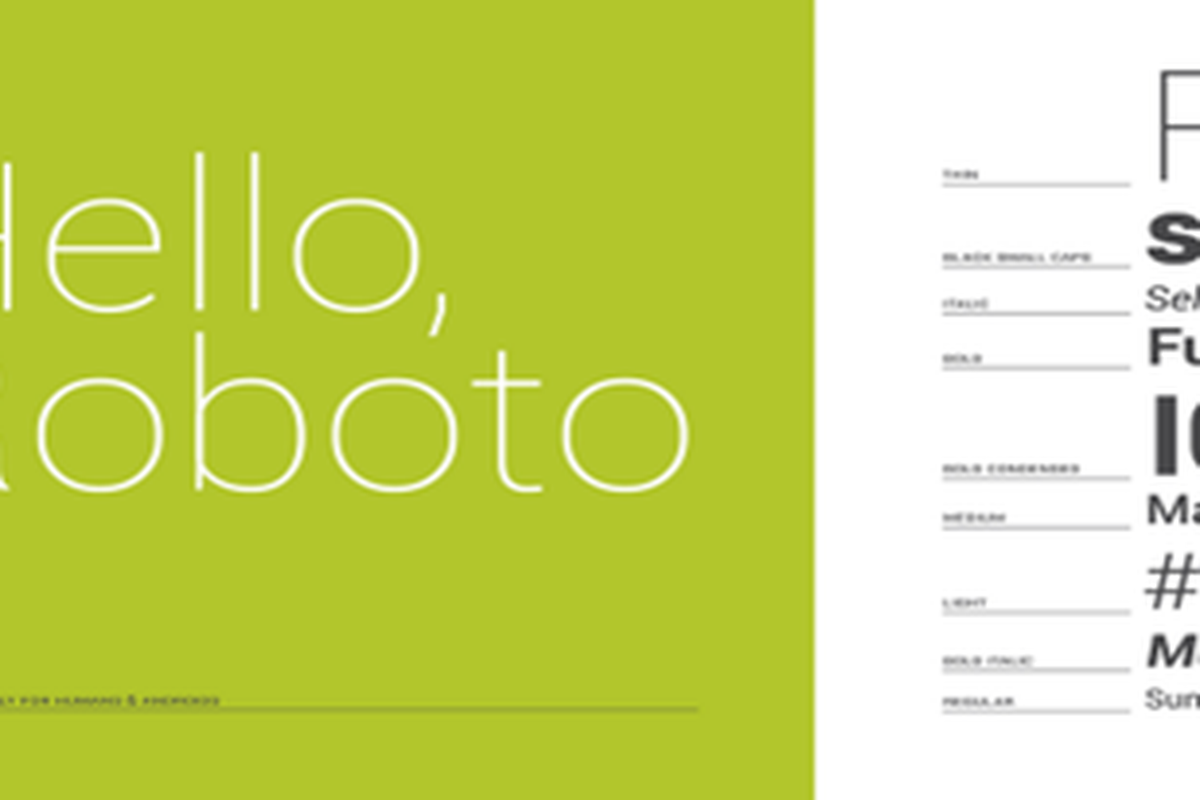 Jenis font Roboto
