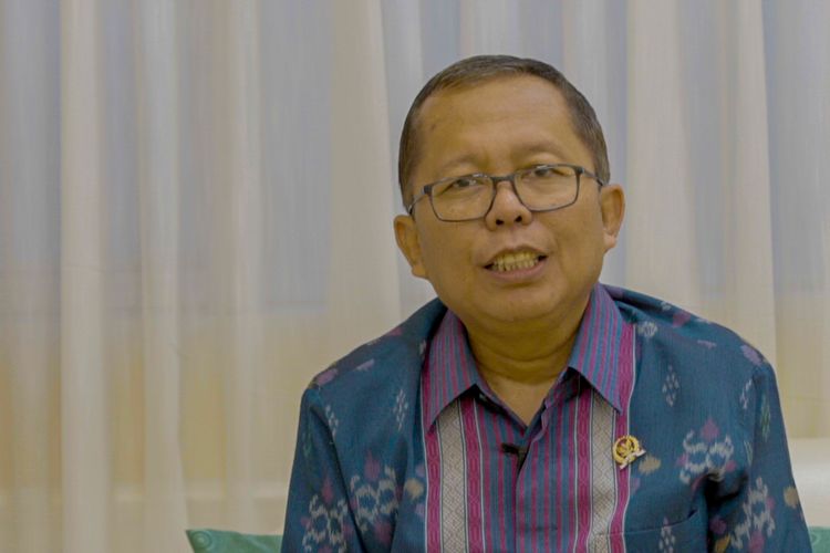 Caleg dari Partai Persatuan Pembangunan (PPP) dapil Jawa Tengah X, Arsul Sani saat diwawancarai,di Gedung DPR RI, Jakarta, Rabu (27/3/2019).