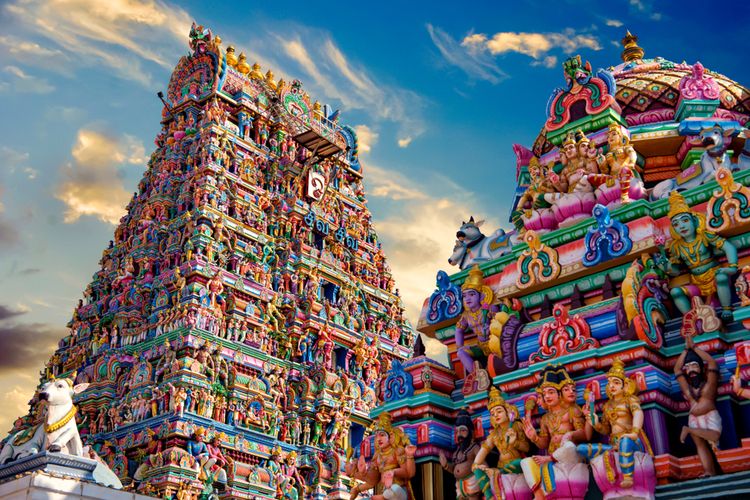 Kuil Kapaleeshwarar di Chennai, Tamil Nadu, India Selatan. Salah satu kota termurah di dunia 2023 dalam laporan Worldwide Cost of Living 2023