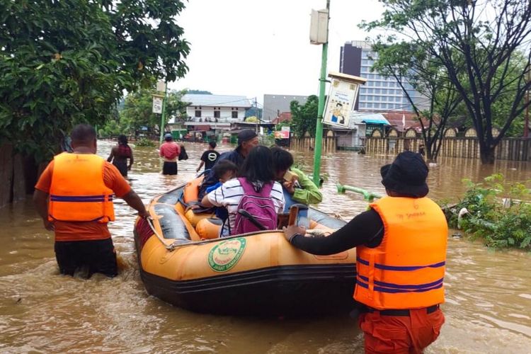 Banjir melanda wilayah Jayapura, Papua.
