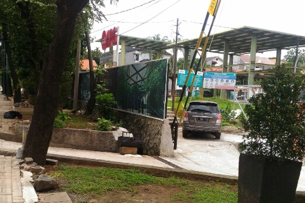 Kondisi terkini dari lokasi pembangunan RTH TB Simatupang Park, Senin (5/3/2018).