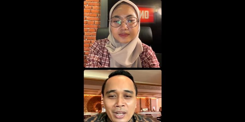 Wakil Ketua Badan Kerja Sama Antar Parlemen (BKSAP) Dewan Perwakilan Rakyat (DPR) Republik Indonesia (RI) Putu Supadma saat live streaming Instagram @dpr_ri  dalam program Kongkow Berfaedah tentang kesiapan Bali sebagai tuan rumah IPU Ke-144, Senin, (14/3/2022).
