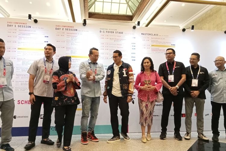 Menteri Pariwisata dan Ekonomi Kreatif hadir membuka acara Indonesia Event Management Summit  2023 di Jakarta Convention Centre, Selasa ( 21/2/2023).