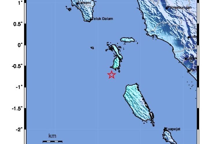 Malam ini Selasa (15/3/2022), pukul 19.12.30 WIB wilayah Pantai Selatan Pulau-Pulau Batu Barat, Nias Selatan, Sumatera Utara diguncang gempa tektonik. Hasil analisis BMKG menunjukkan gempabumi ini memiliki parameter update dengan magnitudo M5,1. Episenter gempabumi terletak pada koordinat 0,55° LS ; 98,47° BT, atau tepatnya berlokasi di laut pada jarak 16 Km arah Selatan Pulau-Pulau Batu Barat, Nias Selatan, Sumatera Utara pada kedalaman 45 km, penjelasan dari Buha M Simanjuntak, Kepala Stasiun Geofisika Gunungsitoli, Selasa (15/3/2022), yang dihubungi melalui telepon seluler.