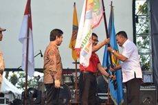 Kirab Pemuda Kemenpora Disambut Tari dan Parade Budaya