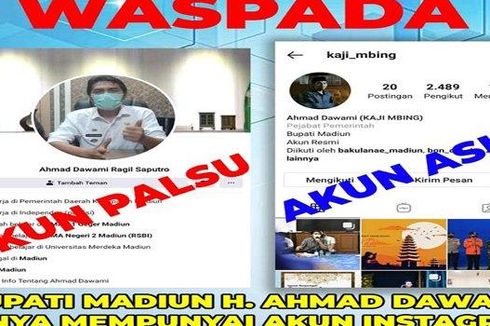 Namanya Dicatut untuk Akun Palsu di Facebook, Bupati Madiun: Saya Tidak Punya FB...