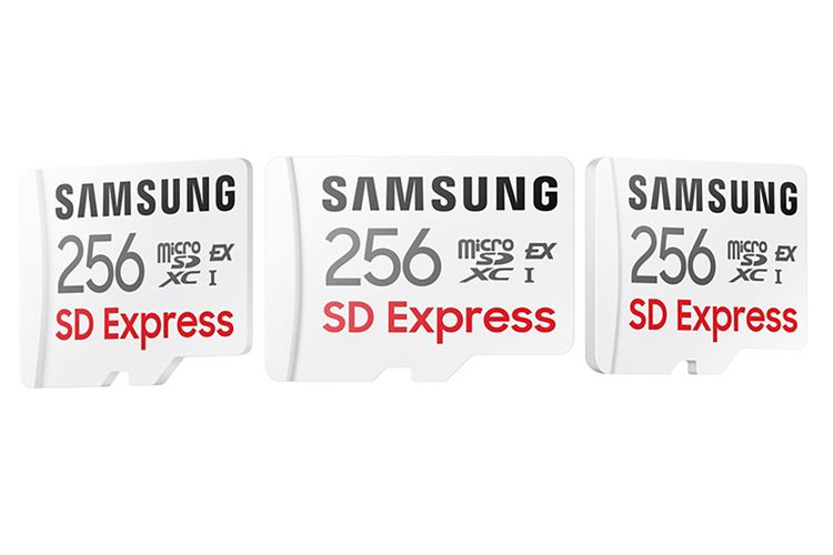 Ilustrasi produk kartu memori microSD dengan standar SD Express dari Samsung yang disebut bisa mencapai kecepatan baca 1 GB per detik
