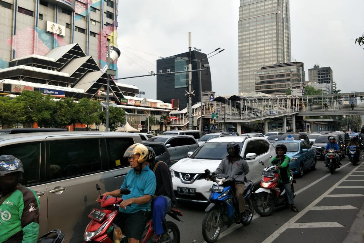 Lalu lintas di depan Bawaslu terpantau lancar pasca demo massa Eggi Sudjana dan Kivlan Zen, Kamis (9/5/2019)