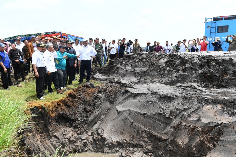 Menteri Pertanian Amran Sulaiman saat melakukan kunjungan kerja terkait program Selamatkan Rawa, Sejahterakan Petani (Serasi), di Banyuasin dan Ogan Komering Ilir, Rabu (28/8/2019)