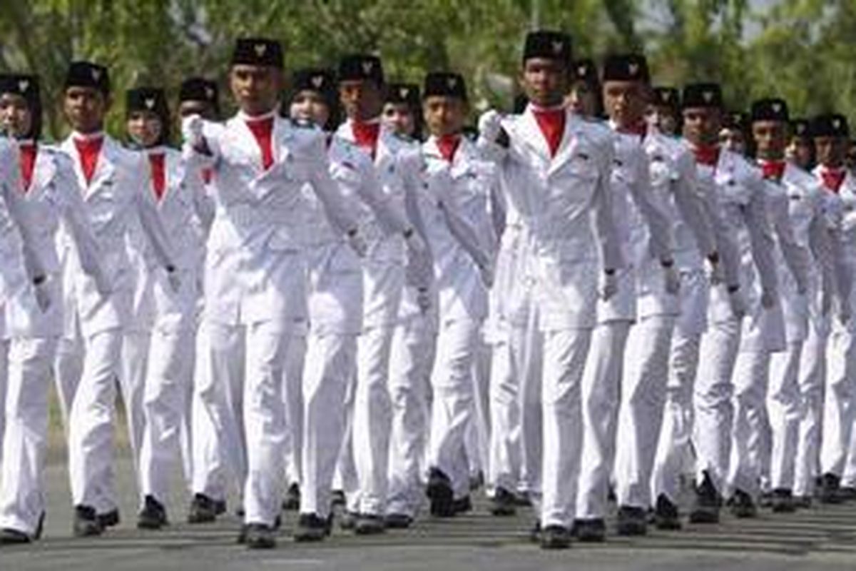 Ilustrasi anggota paskibra 