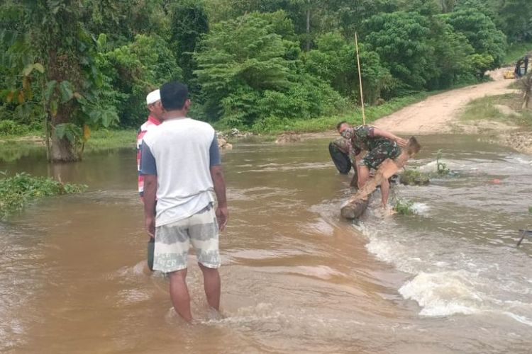 Kondisi banjir di Kabupaten Halmahera Selatan, Maluku Utara