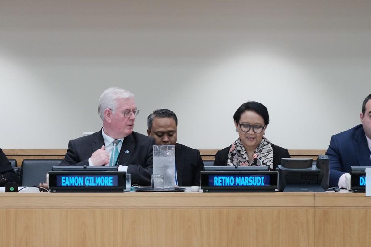 Menteri Luar Negeri Retno Marsudi menjadi panelis dalam diskusi panel Tingkat Menteri bertajuk ?Cerita Baik HAM? di sela-sela Sidang Majelis Umum PBB di New York, Amerika Serikat, Kamis (26/9/2019)